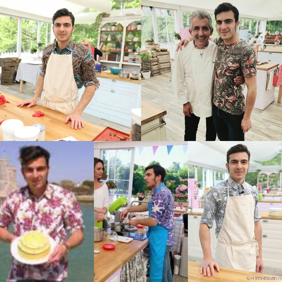 Ju_2110's tweet photo. Jonathan aura au moins gagné le concours de la chemise la plus improbable #lemeilleurpatissier https://t.co/F0fP0NOM75