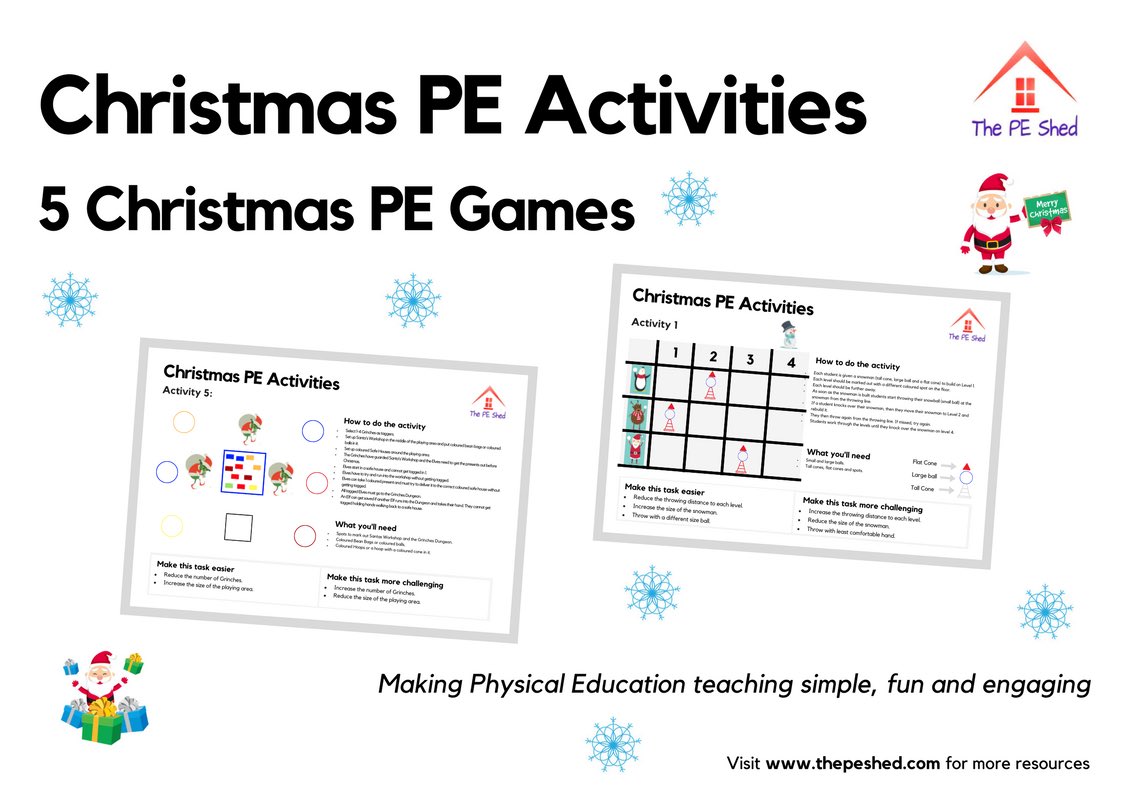 ThePEShed's tweet photo. Weβre giving away 1 copy of the β5 Christmas PE Gamesβ βοΈβοΈπ
π»
All you have to do is 1) like the post and 2) retweet it.
Winner to be announced Wed 13th Dec 6pm UK time!
https://t.co/W8dsEQuWIG
#pe #physed #physicaleducation #xmas #christmas #christmaspe #games #teach https://t.co/Fc2eLLPnXD