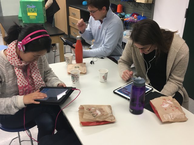cksokolov's tweet image. #Coding with @hopscotch and #Coffee in the morning with our Teaching Fellows @SFDS -- so fun! #HourofCode #ProfDev @AppleEDU