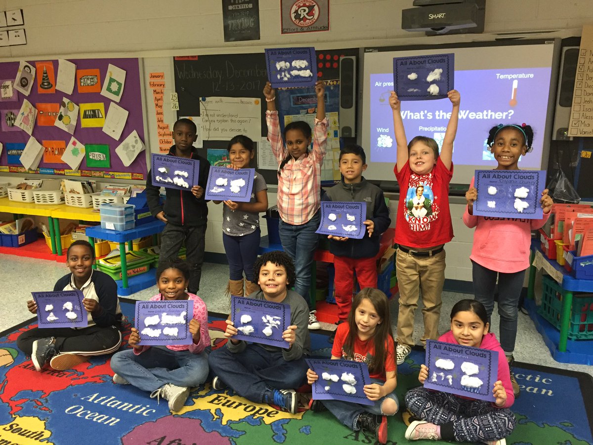 Jamie_L_Wilson's tweet photo. @RiversideFCPS 2nd Grade Young Scholars Club learning about cloud types with cotton balls! #projectclarion @fcpsaap @FCPSR3 https://t.co/9tmyPgYkZT