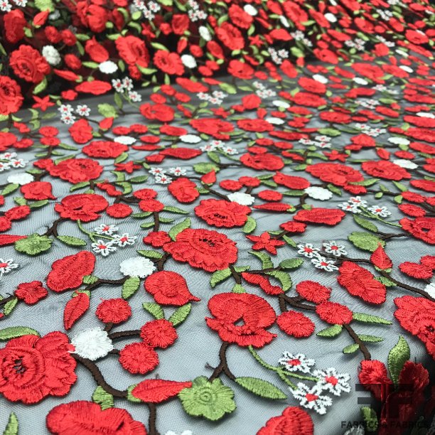 Fabrics_Fabrics's tweet photo. Check out this beautiful Embroidered Netting with bold red florals! See this &amp; more beautiful embroidered nettings on our website now! https://t.co/Gbrs7nDZGX