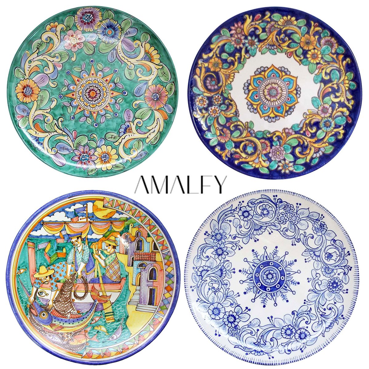 Need a unique #Christmas gift idea? These ceramic #Italian decorative plates are the best as they are handmade by artisans in Italy using traditional methods and designs! + Shipping is free to the US. Check them out bit.ly/decoplates