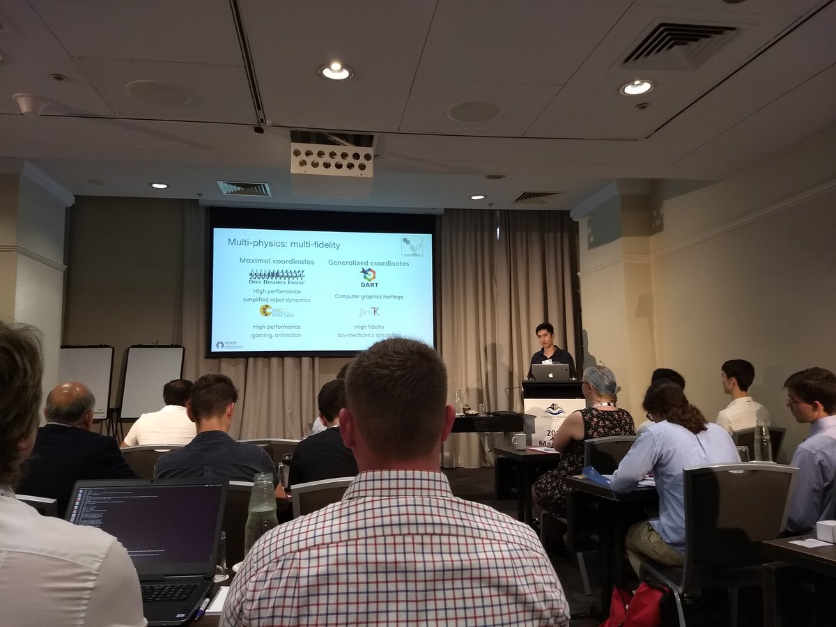 martpalau's tweet image. At #RobotX Forum in Sydney. Ian Chen from #OpenRobotics talks about #Gazebo. @AUVSIFoundation @USNavyResearch #opensource #maritime #robotics