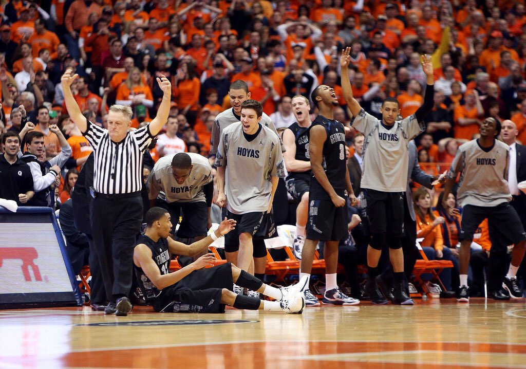 GeorgetownHoops's tweet photo. #BeatCuse

Feb. 23, 2013 - Sophomore forward Otto Porter Jr. scored 33 points to beat No. 8 Syracuse, 57-46, in front of 35k+ fans at the Carrier Dome. 

#H4L #JuiceCuse https://t.co/OnEgWfm11Y