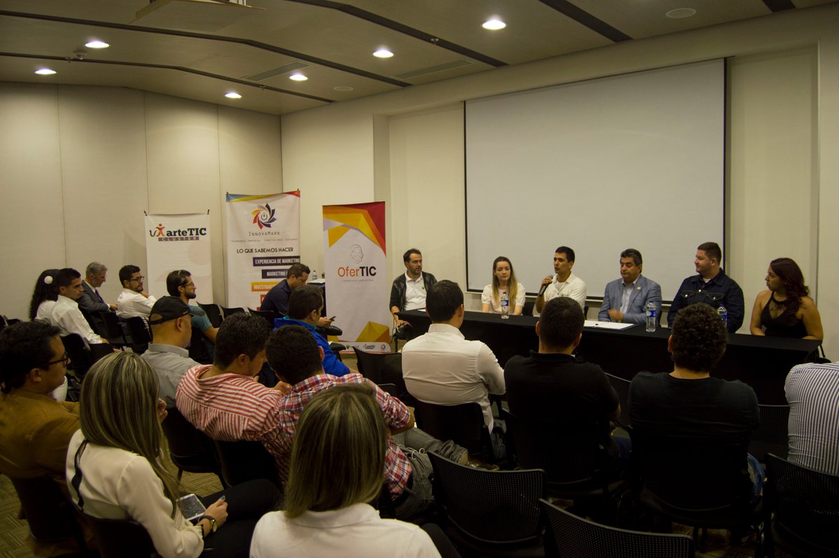 ParqueSoftQuin's tweet photo. Cerramos esta versión de OferTIC 2017 con el foro T.I en compañía de academia, gobierno, ministerio TIC, gremios, empresarios y emprendedores. #OferTIC2017 #Conéctate https://t.co/60xZsfbJ9T