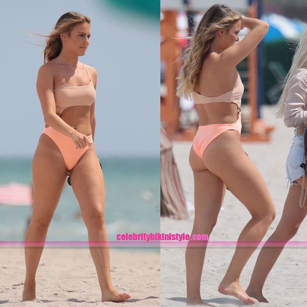 Celebritybikinistyle On Twitter Stefanie Rachel In A Peach Colored 