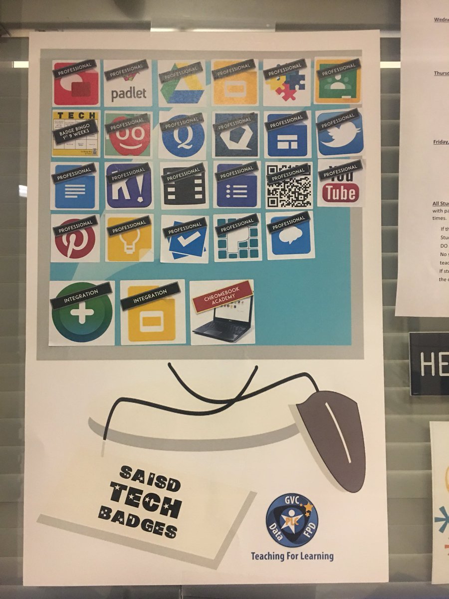 b_hernandez0927's tweet photo. I got 26 badges this semester!! Cant wait to add to the list next semester! #LV #techbadges #edtech https://t.co/i6dfrWkVna
