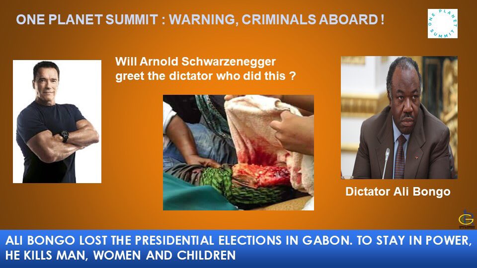 #OnePlanelSummit was not tend to green wash the blood soldier’s such as dictators from west africa... where’s your shame <a href="/POTUS/">President Donald J. Trump</a> #gabon #sos