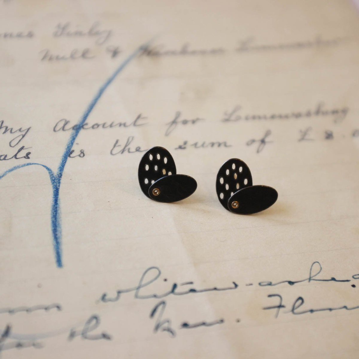 Stunning little oval studs in oxidized silver by <a href="/clarehillerby/">Clare Hillerby</a> new to <a href="/Lovedazzle/">Lovedazzle Jewellery</a> .