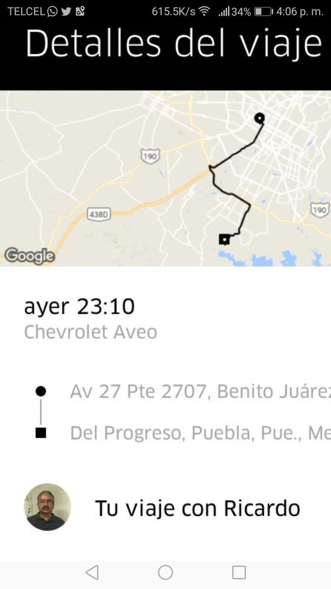 jimmendoza68's tweet photo. Excelente trabajo de Don Ricardo operador de un 🚗 de @Uber_MEX que entrego de regreso un iPhone 📱 olvidado.
Gracias @CICPue @retioPUE @JavierLopezDiaz @IvanMercadoNews #UberPuebla https://t.co/tVTbtB3cpX