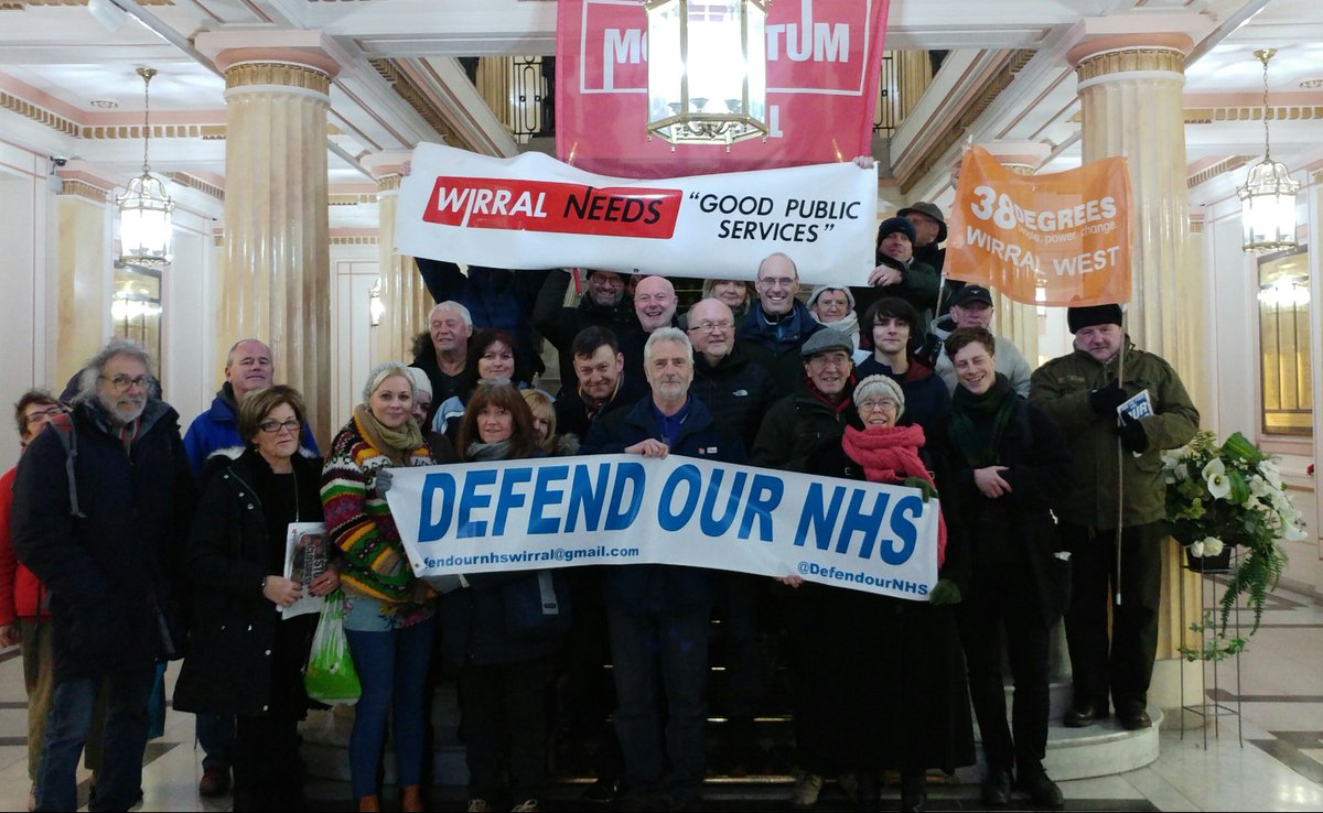 wirralneeds's tweet photo. The Wirral's most dedicated anti-cuts and anti-privatisation campaigners took a trip to Wallasey Town Hall (bureaucratic bunker) to try to spark some life into a Labour Council who aren't doing anything to fight cuts and privatisation.

Here they are. The real fighters. https://t.co/jkimW22R9g