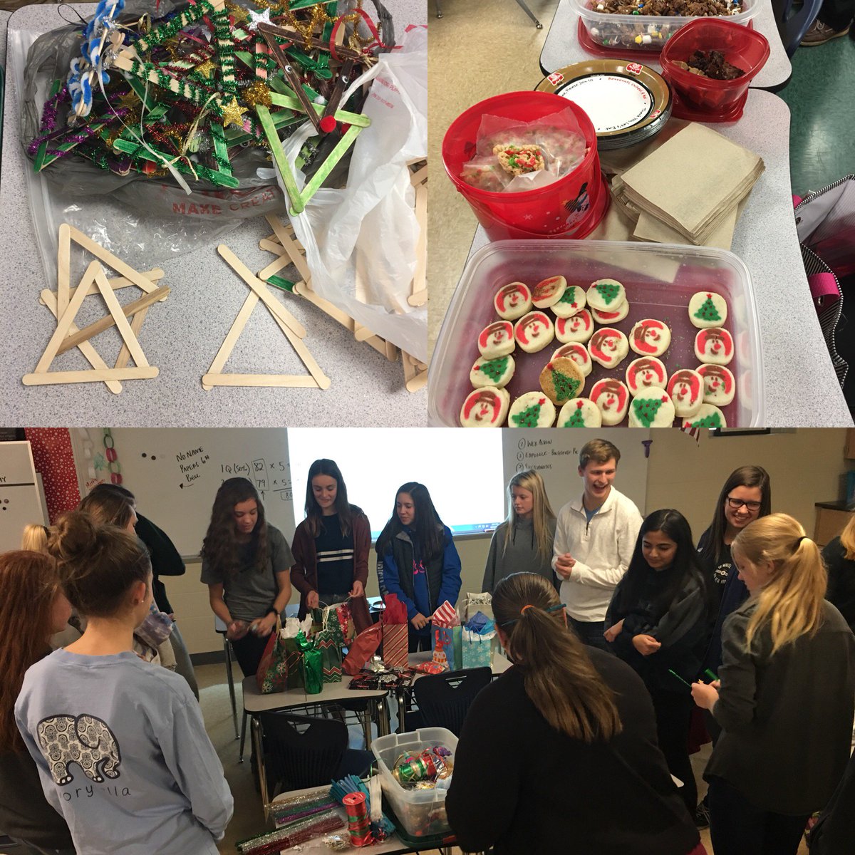 EagleKeyClub's tweet image. Milford Key Club getting in the holiday spirit at our December meeting! Treats, holiday crafts to donate, and a gift exchange!