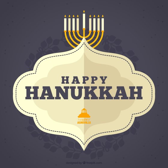 CityofAsheville's tweet photo. Happy #Hanukkah from the City of #Asheville! #FestivalOfLights https://t.co/SNyERj6ZGl