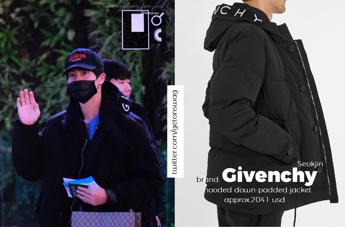 givenchy hooded down parka