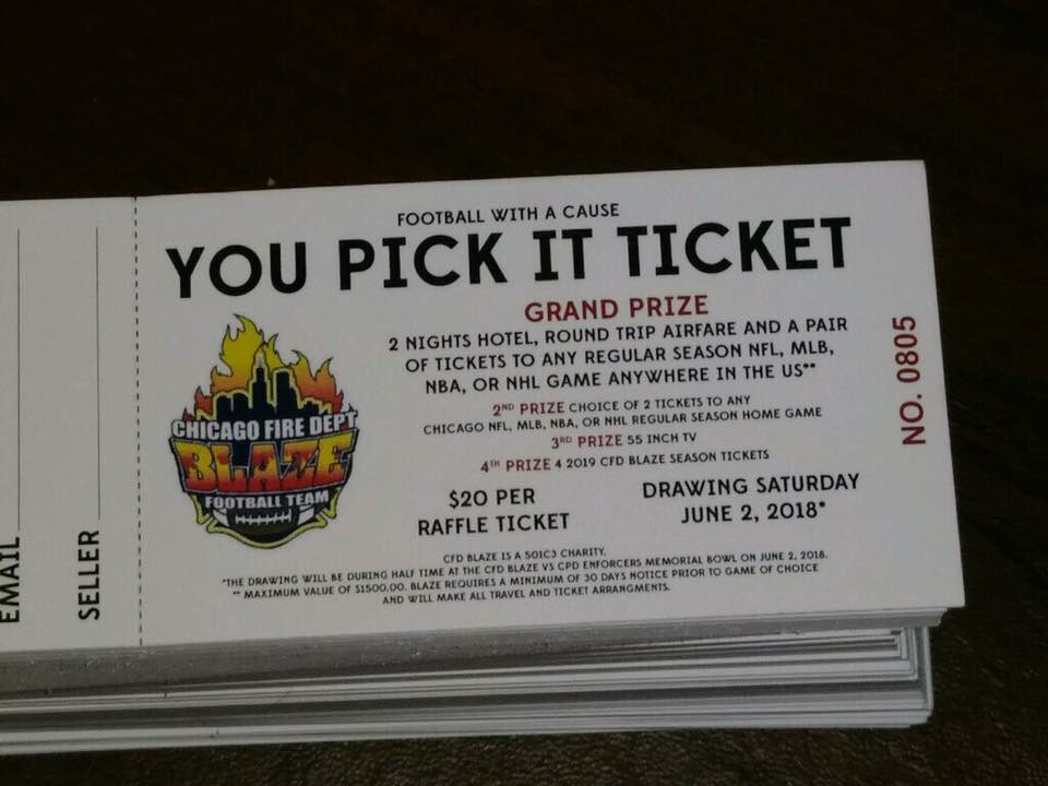 cfdblaze's tweet photo. The Blaze are happy to announce the return of the “You Pick it Ticket” drawing. Enter to win 2 tickets to any regular season professional sports game, round trip airfare and hotel accommodations or other exciting prizes. See any team member or email cfdfootball@gmail for tickets https://t.co/Psl1KcXKeA