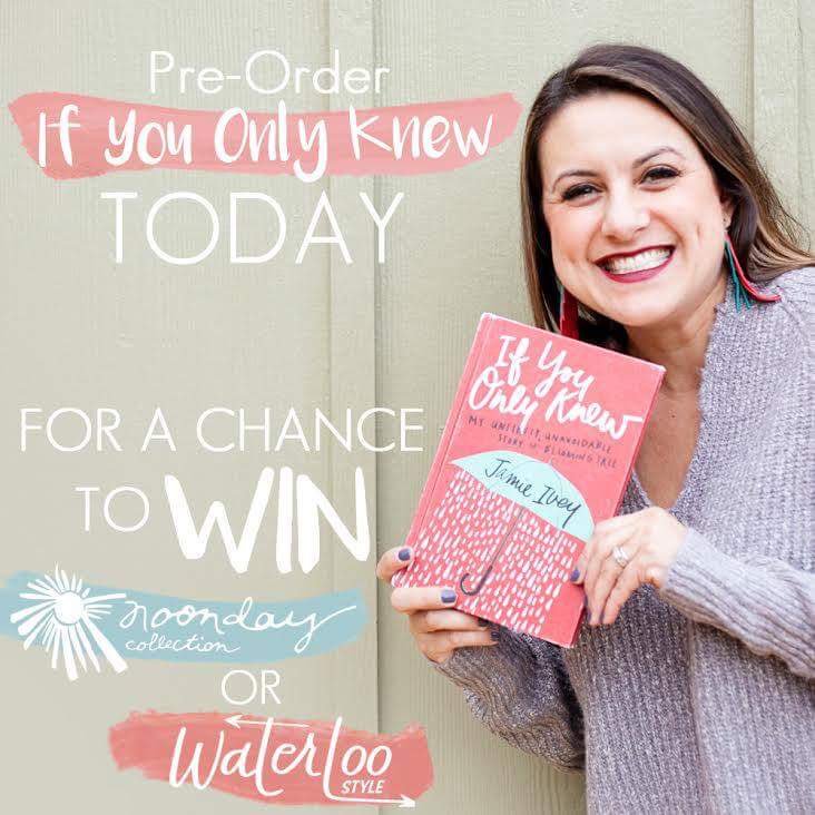 Today is the day to preorder @jamie_ivey ‘s new book, If You Only Knew! It’s vulnerable, brave and so relatable! If you preorder today you will be entered into a drawing for free jewelry! DO IT! #ifyouonlyknewbook