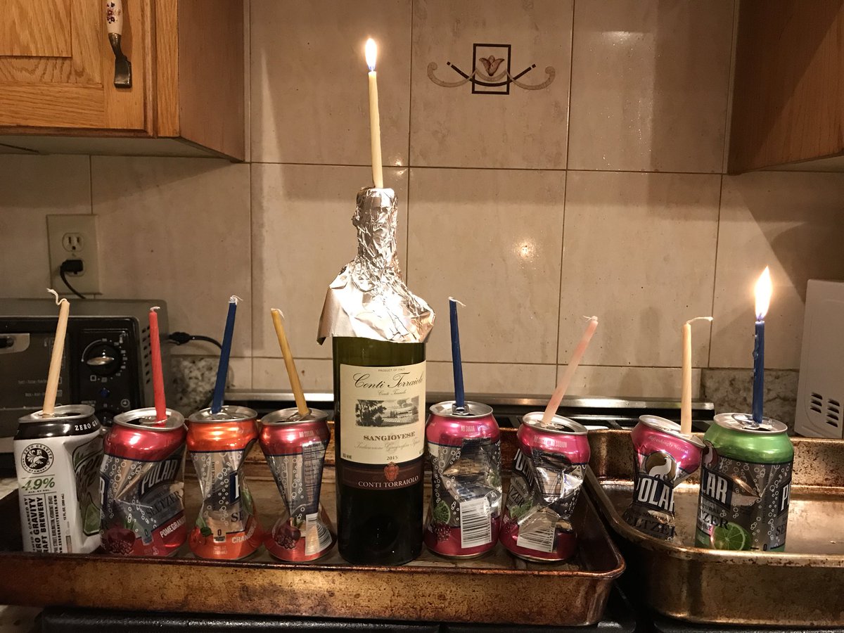 My menorah is in NYC so I made this thanks to my love of <a href="/PolarSeltzer/">PolarSeltzer</a> #HappyHanukkah