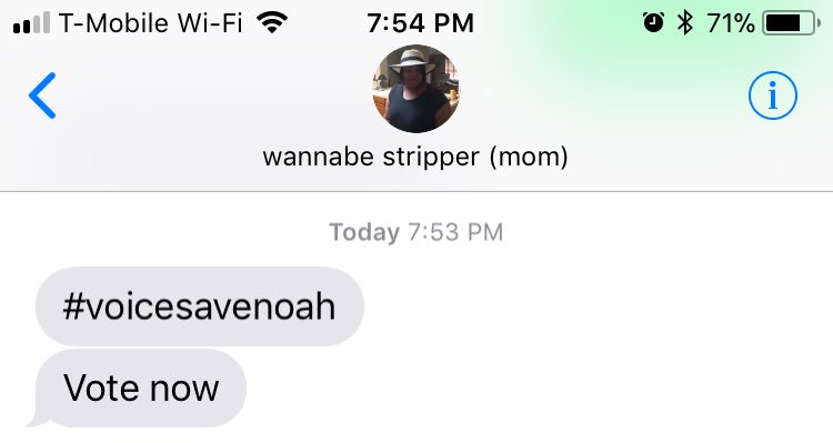 tylarwiley's tweet image. I’m back with a request from my mother #VoiceSaveNoah