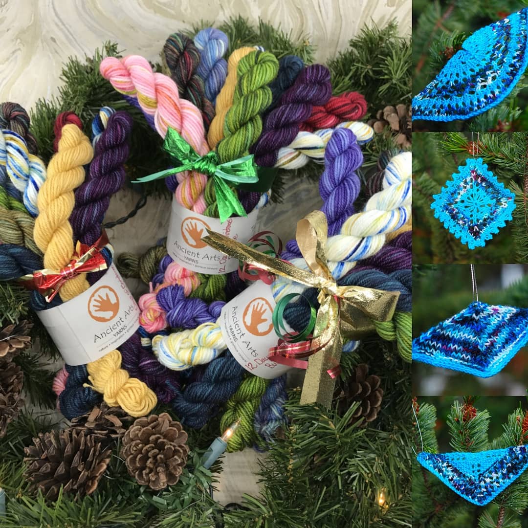 The last day brings you out 12 Days Of Christmas Bundle! 12 ten gram skeins of socknado and a pattern for 4 mini shawls by @NekozukiYarns 😍 
ancientartsfibre.com/12DaysOfChrist…

#ancientartsyarn #12daysofchristmas #handdyedyarn