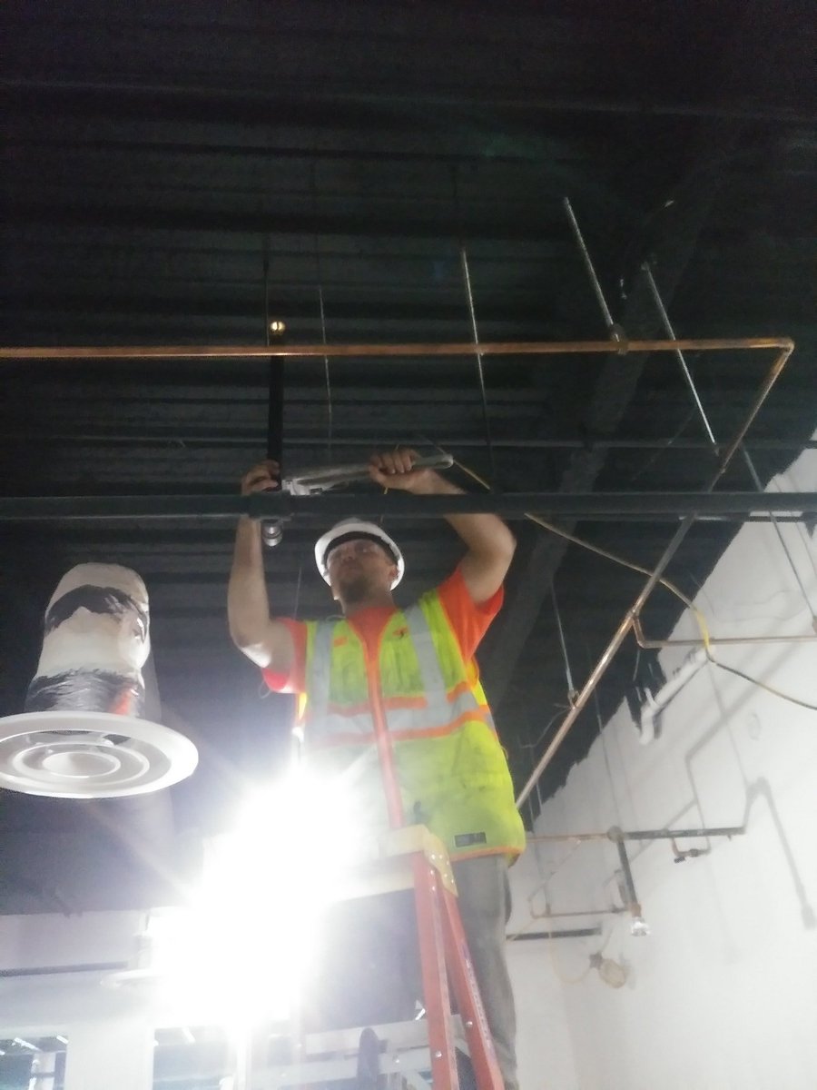 SuppressionTech's tweet image. Fire Suppression Tech Services employee Chris Johnson hard at work
