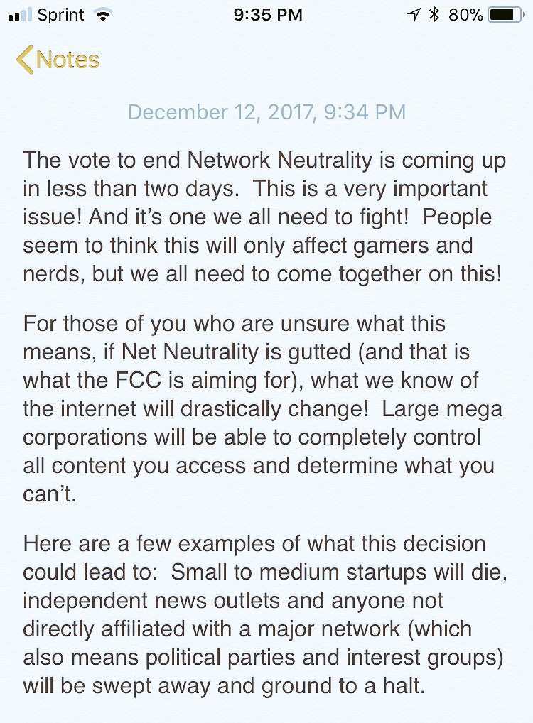 ConsoleSamurai's tweet image. Been gone for some time but this #NetNeutraility vote is too important to not say anything.  The #UnitedStates #FCC cannot be allowed to go ahead with their plan #SaveTheInternet #SaveNetNeutrality 1/3