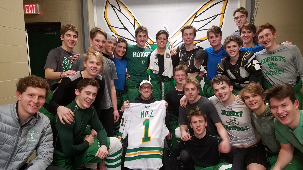 Paul Nitz (@nitzp) on Twitter photo When your favorite team has you to their Nest after practice and makes you one of them! <a href="/edinahornets/">Edina Hornets</a> are the best, thank you, guys!!! #ProudAlum When your favorite team has you to their Nest after practice and makes you one of them! <a href="/edinahornets/">Edina Hornets</a> are the best, thank you, guys!!! #ProudAlum
