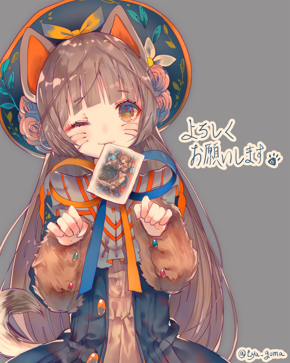 茶ごま Twitterren 告知が遅くなりましたが Pixiv 年賀状トレードイラストコンテスト で優秀賞を頂きました 年賀状トレード内における 年賀状の販売と公式フレーム切手が販売されていますので よろしくお願いします 来年の年賀状に使ってやって下さい