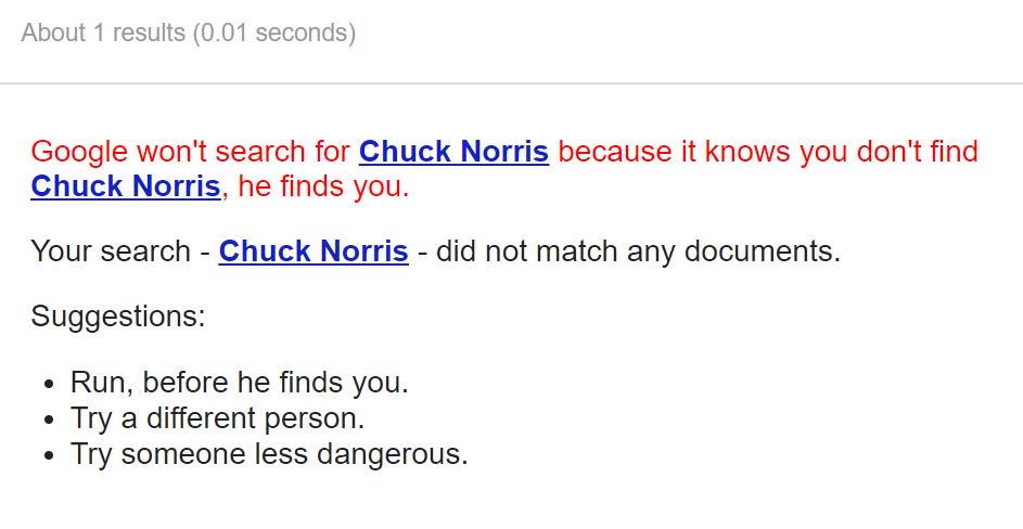 racheleesmith's tweet image. Search ‘find Chuck Norris’ and hit ‘I’m feeling lucky’ in @Google . Sharing w/Ss tomorrow! #ChuckNorris #edtechfun