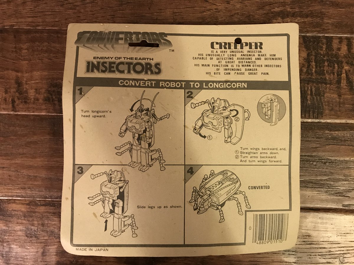 FoggyMan7's tweet image. RT @TBTheClockToys: 1984 Vintage Select "CONVERTORS" (Insectors) "CREEPER" Transforming Figure just added to store. #Select #Convertors #Insectors #EnemyOfTheEarth #Creeper #Insecticons #Transformers #TransformingFigure #Transforming #Antenea #Avarians #…
