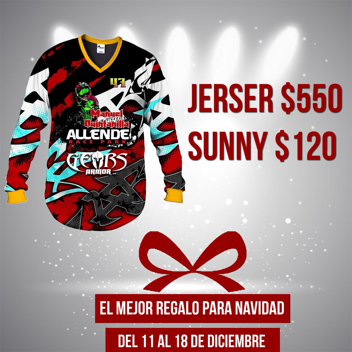 gears_playeras's tweet photo. DEL 11 AL 18 DE DICIEMBRE. Aprovecha esta SÚPER PROMOCIÓN! JERSEY $550 SUNNY $120.
 #GEARSARMOR https://t.co/a0Qm0vy1Gk
