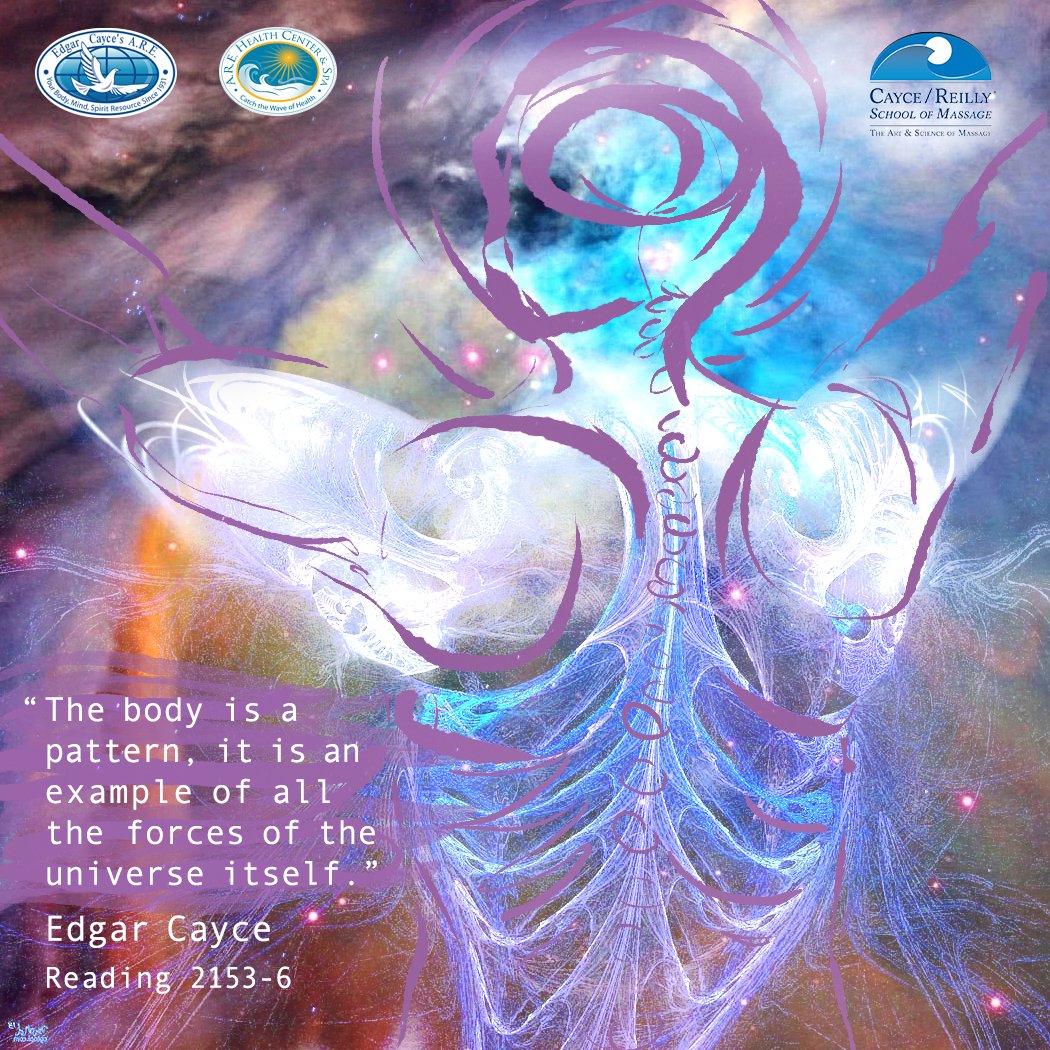 AREHealthCtrSpa's tweet photo. ���The body is a pattern, it is an example of all the forces of the universe itself.”
#EdgarCayce Reading 2153-6
#Holism #CayceReilly #massage #holistichealth #mindbodyspirit #healing #exercise #wellness #mentalhealth #emotionalhealth #spirituality #meditation #prayer https://t.co/1czyapRh7B