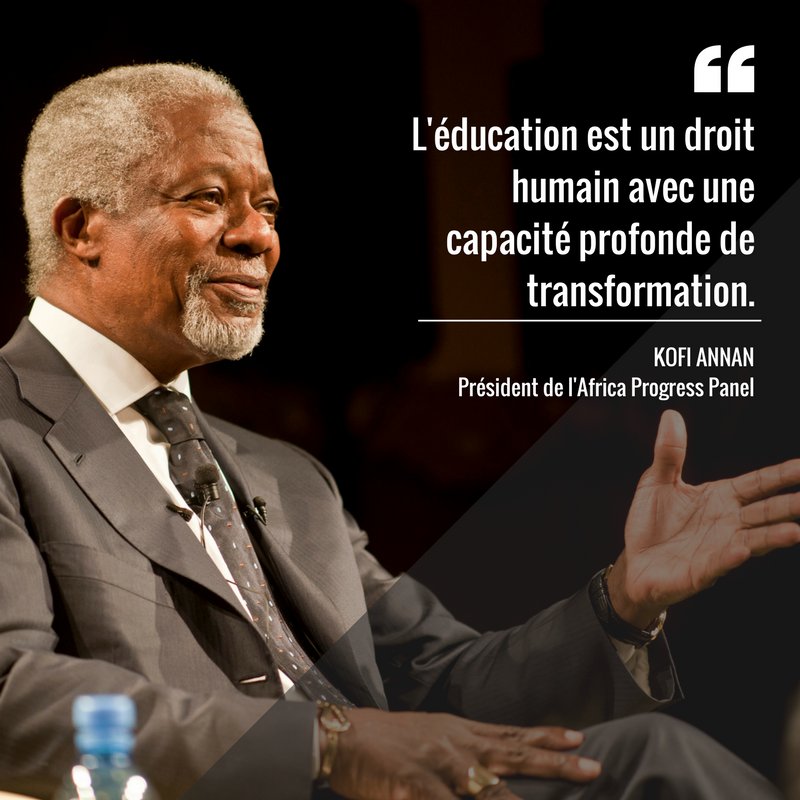 enerttance's tweet photo. L'éducation est un droit humain, dit KofiAnnan https://t.co/pwInbgXddZ