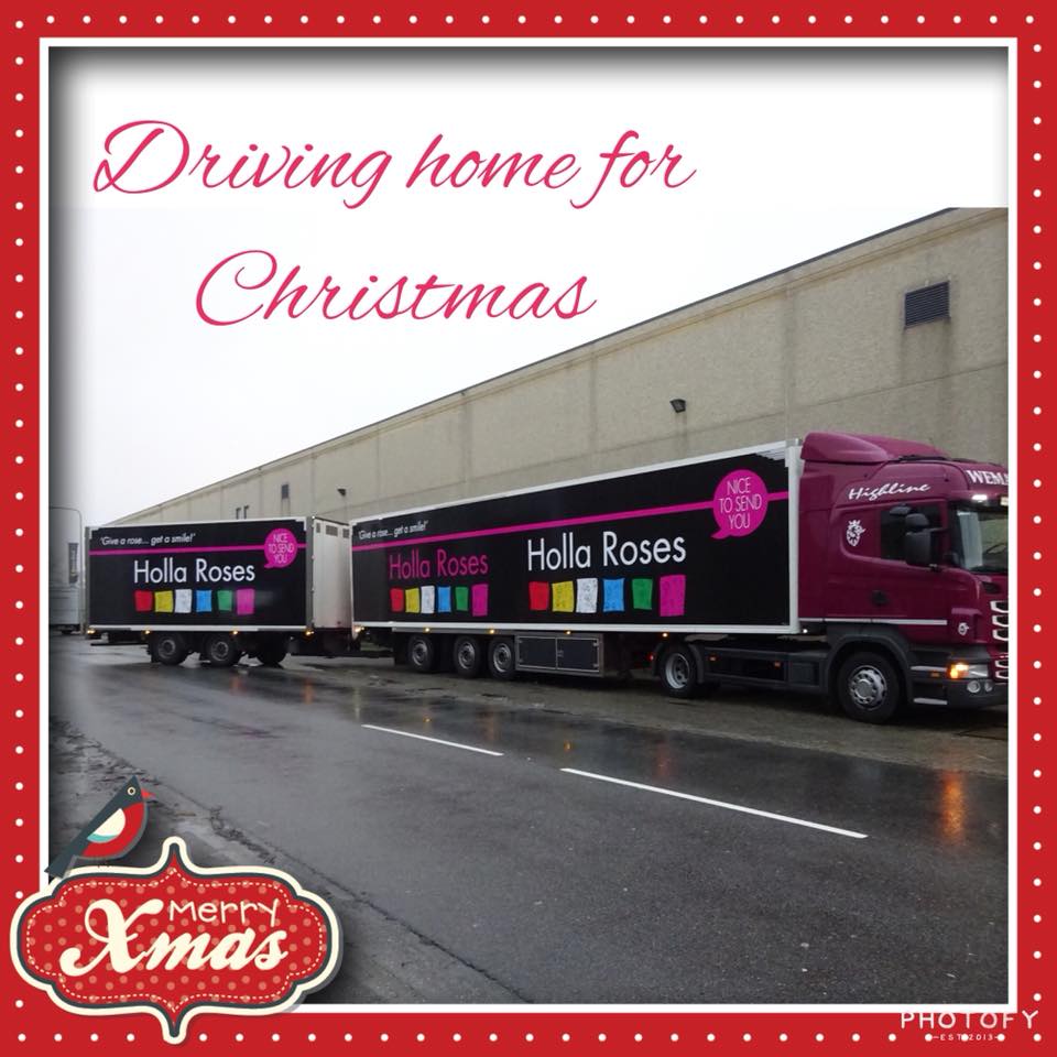 Nice to send you our ‘Christmas roses’ 🌹 🌹 in this new truck: