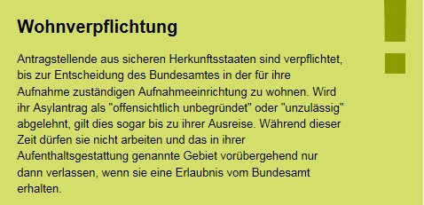 Screenshot der verlinkten Website