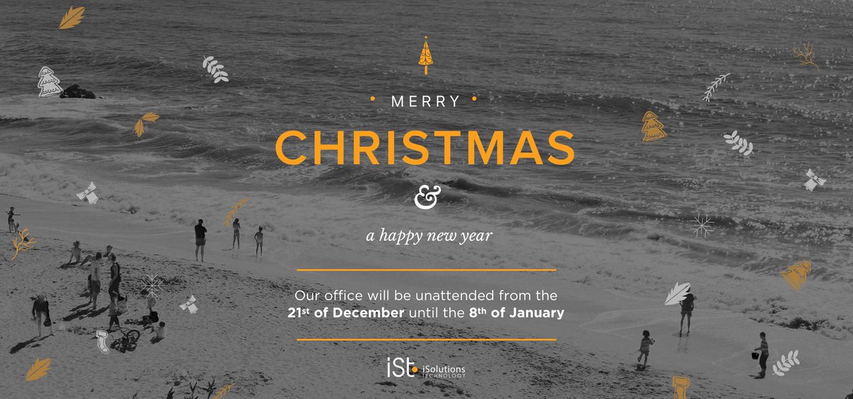 isolutions_tech's tweet image. It&apos;s that time of year again! 🎄😀
 The team at iSolutions are taking a short break over the festive season. Our office will be closed from Dec 21st until Jan 8th.