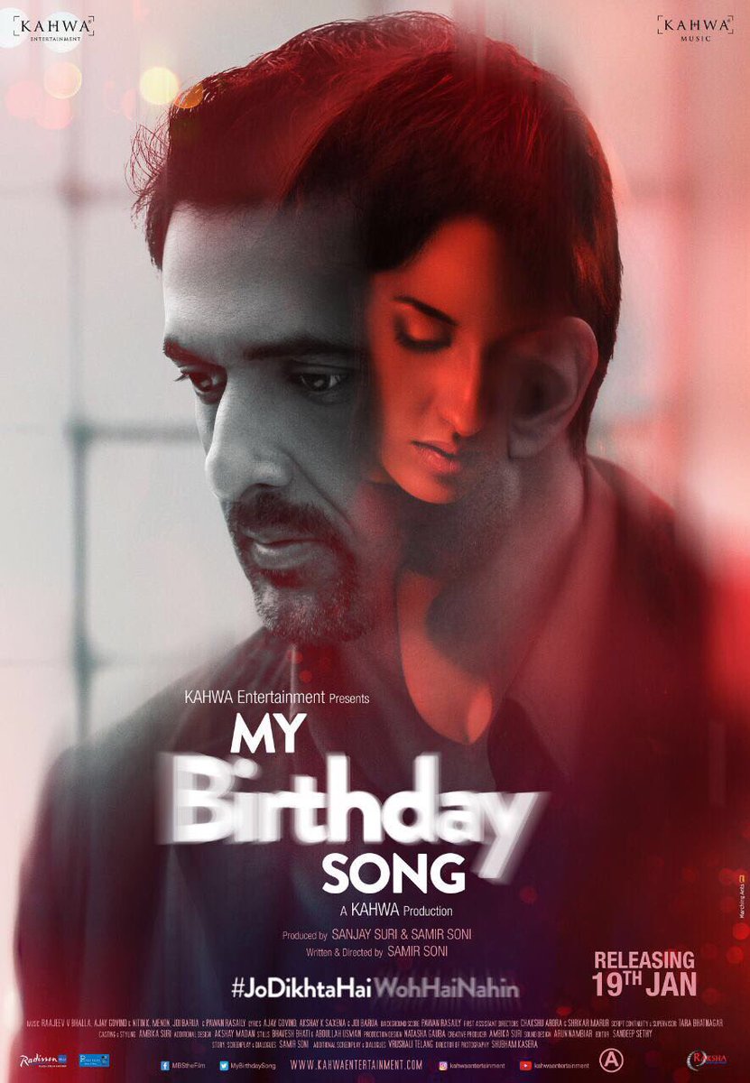 First look of the psychological thriller #MyBirthdaySong starring @Norafatehi & @sanjaysuri written & directed by @samirsoni123 @kahwafilms @MyBirthdaySong releasing on 19th January, 2018!