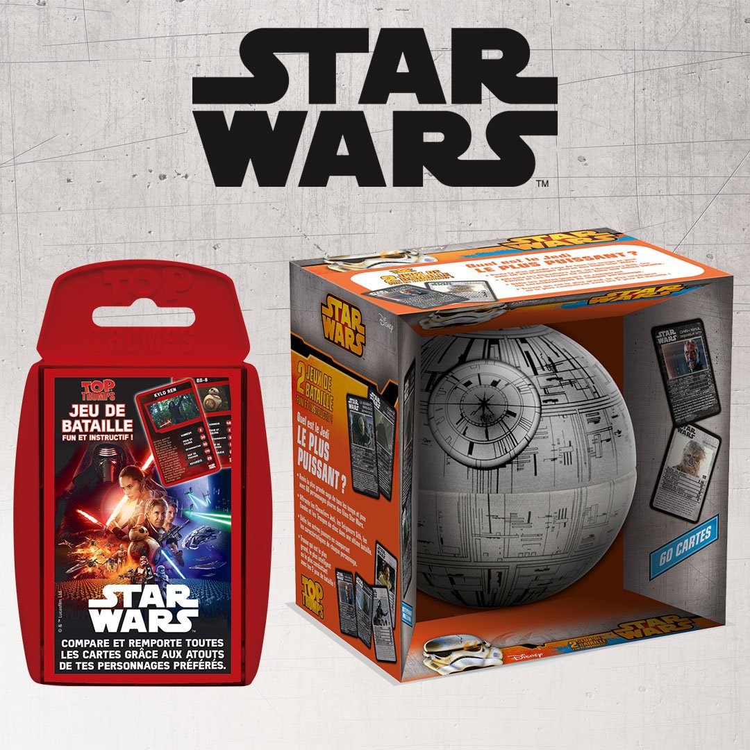 winningmovesfr's tweet photo. C'est aujourd'hui que sort le tant attendu #StarWars8 #LesDerniersJedi #TheLastJedi ! Vous avez prévu d'aller le voir au ciné ??
Retrouvez l'univers de votre saga préférée dans nos #jeuxdesociete Top Trumps en version classique et collector ! #starwars #j2s https://t.co/h0ZoNtXCAw