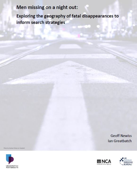 geoffnewiss's tweet image. New #MissingOnNightOut report published today by @portsmouthuni available at port.ac.uk/csmp. 89% of men found dead are found in water. 11% on land. What can we learn about search? #missingpersons @missingpeople @UKMissingPerson @collegepnsc @LowlandRescue