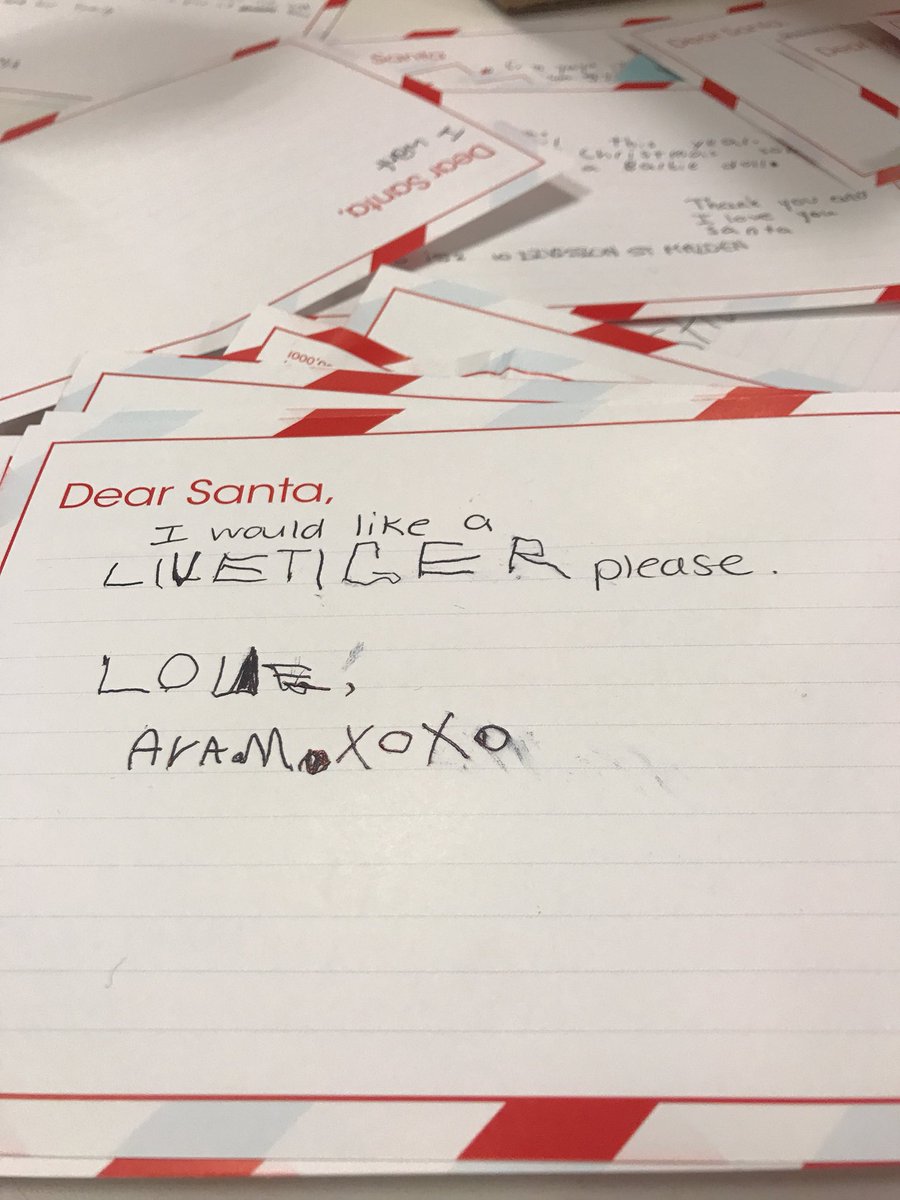 SantaFromMacys's tweet image. Dear Ava: what is this, @CWPennandTeller a live tiger would actually kill you. You’re getting a beanie baby.