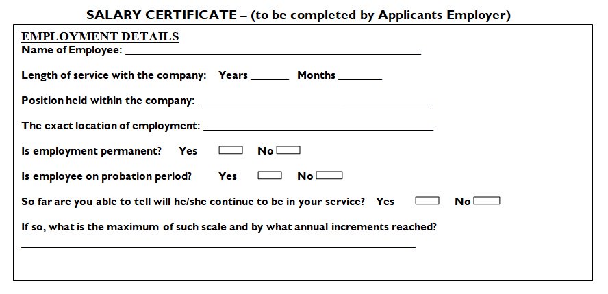 Certification Of Employment With Salary Sample