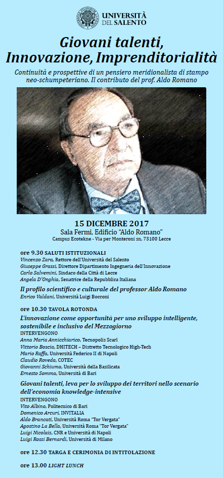 Dhitech Scarl (@dhitechscarl) on Twitter photo #SaveTheDate #15dicembre #SalaFermi, Edificio #AldoRomano Campus #Ecotekne #GiovaniTalenti #Innovazione #Imprenditorialità
Il contributo del Prof.Aldo Romano
<a href="/ArtiPuglia/">ARTI Puglia</a> <a href="/ComunediLecce/">Comune di Lecce</a> <a href="/RegionePuglia/">RegionePuglia</a> <a href="/tiziana_valerio/">Tiziana Valerio</a> <a href="/ADelliNoci/">Alessandro Delli Noci</a> <a href="/unisalento/">UniSalento</a> <a href="/tiziana_valerio/">Tiziana Valerio</a> <a href="/alvisemarzo/">Alvise Marzo</a> #SaveTheDate #15dicembre #SalaFermi, Edificio #AldoRomano Campus #Ecotekne #GiovaniTalenti #Innovazione #Imprenditorialità
Il contributo del Prof.Aldo Romano
<a href="/ArtiPuglia/">ARTI Puglia</a> <a href="/ComunediLecce/">Comune di Lecce</a> <a href="/RegionePuglia/">RegionePuglia</a> <a href="/tiziana_valerio/">Tiziana Valerio</a> <a href="/ADelliNoci/">Alessandro Delli Noci</a> <a href="/unisalento/">UniSalento</a> <a href="/tiziana_valerio/">Tiziana Valerio</a> <a href="/alvisemarzo/">Alvise Marzo</a>