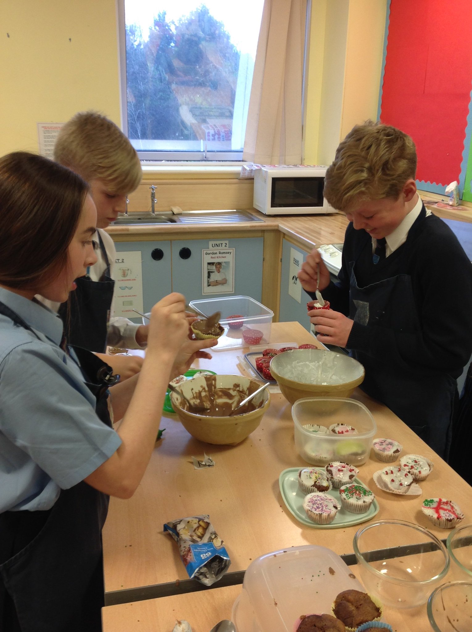 Ormskirk School on Twitter "Year 7 making and decorating mini cakes