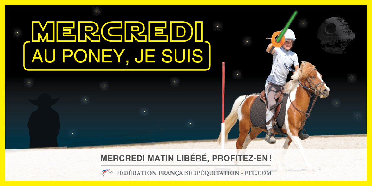 Que la force des derniers Jedi soit avec vous ... et votre poney ! 🐴
Mais comme c'est mercredi le cinéma attendra la fin de la leçon d'équitation 😁 #StarWars #TheLastJedi