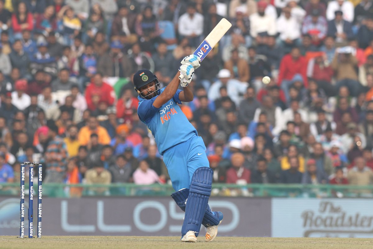 BCCI's tweet image. LIKE A BOSS! THIRD double century in ODIs. The first man to scale Mt.200 on three occasions in ODIs. Stand up and Salute @ImRo45 #TeamIndia #INDvSL