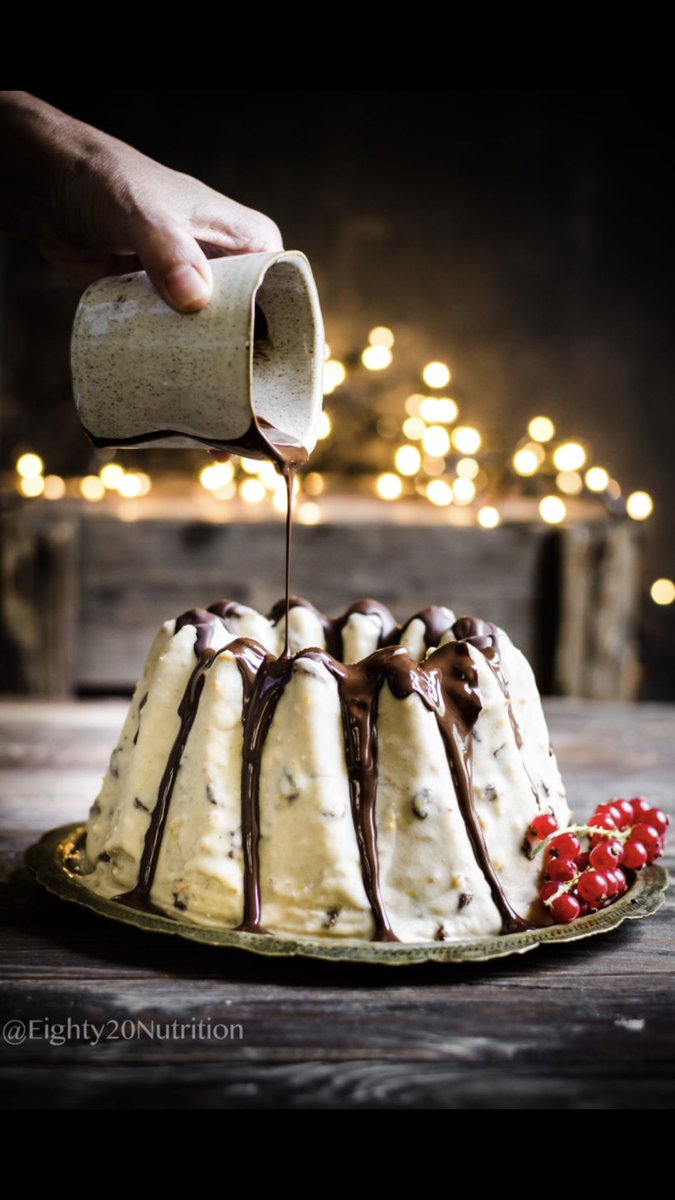 Boozy Nice Cream Christmas Cake - made with brandy soaked raisins, frozen bananas and crunchy nuts - yum <a href="/AP_Magazine/">Amateur Photographer</a>