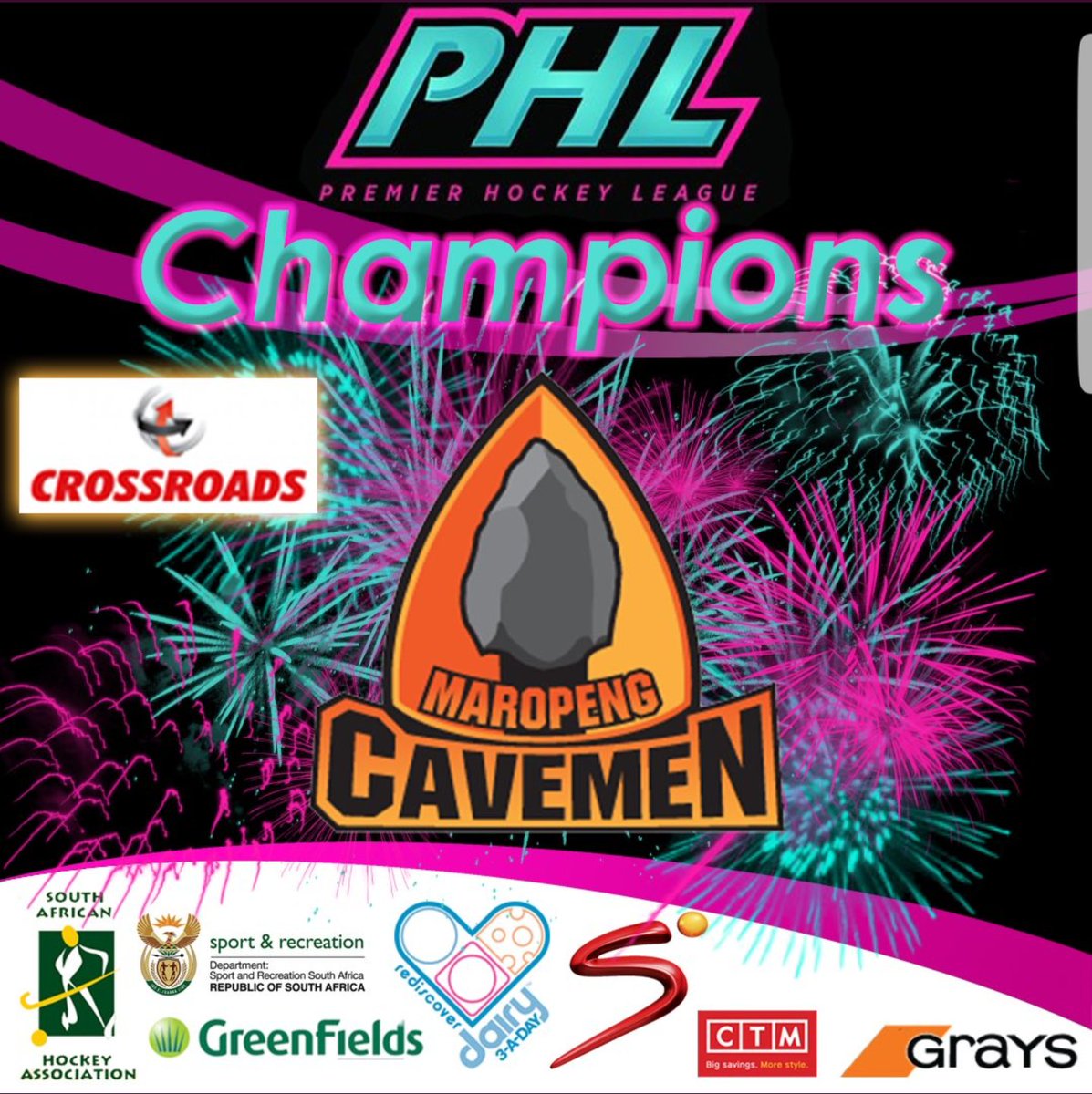 Congratulations <a href="/SA_PHL/">CTM PHL</a> 2017 Champions!!!! 🎉🏑🥇🇿🇦😃🍾
Well done to <a href="/ShaunHulley1/">Shaun</a> &amp; the <a href="/ORRaftersPHL/">OR Rafters PHL</a> Team and @sparky10san &amp; the <a href="/MCavemenPHL/">Maropeng Cavemen PHL</a> Team. We look forward to <a href="/SA_PHL/">CTM PHL</a> 2018 in August! #PHL #SAHockeyRevolution