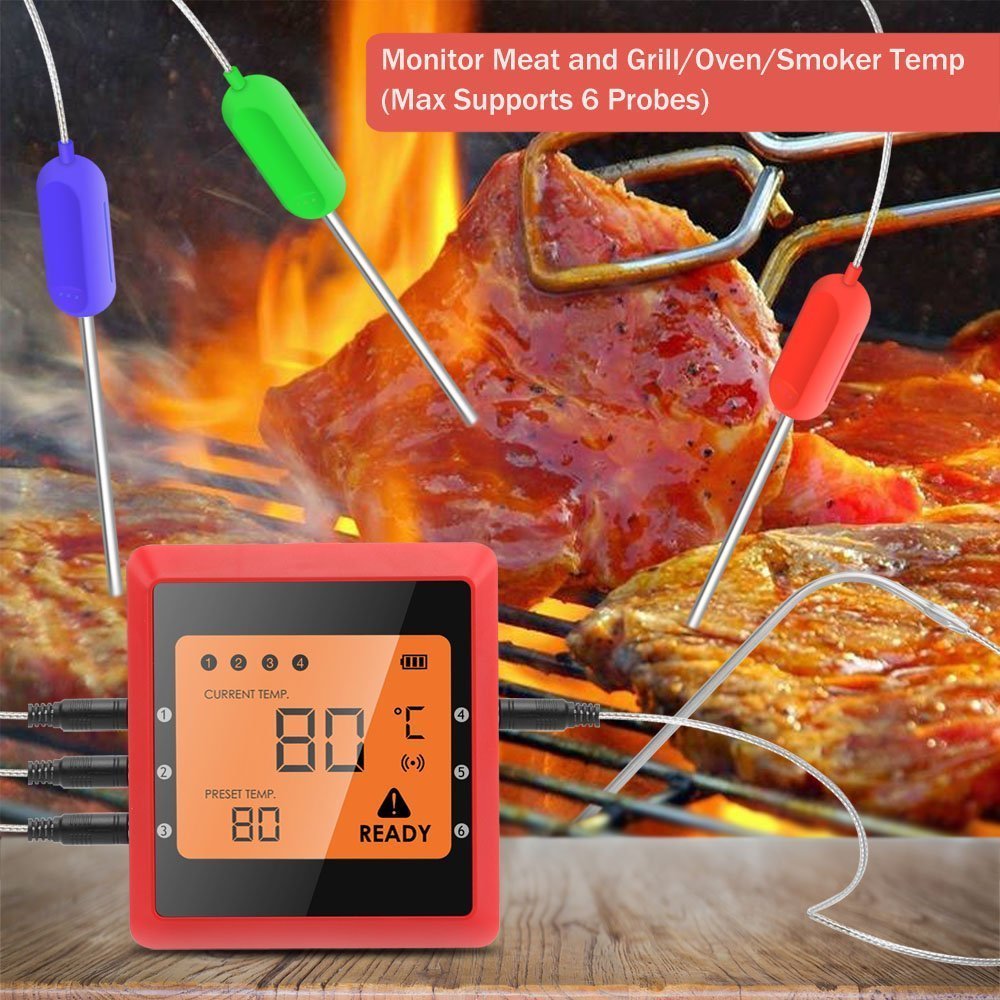 Alice_WeTest's tweet image. Digital Meat Thermometer, Bluetooth Wireless Cooking Thermometer 6 Probes Food Thermometer