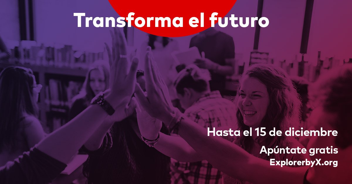 ¡Últimos días para sumarse a ExplorerByX.org (Antes #YUZZ)! Si quieres ser uno de ellos, recibir formación y asesoramiento gratuito, viajar a Silicon Valley y optar a los #ExplorerAwards apúntate antes del viernes! ⏳⏳