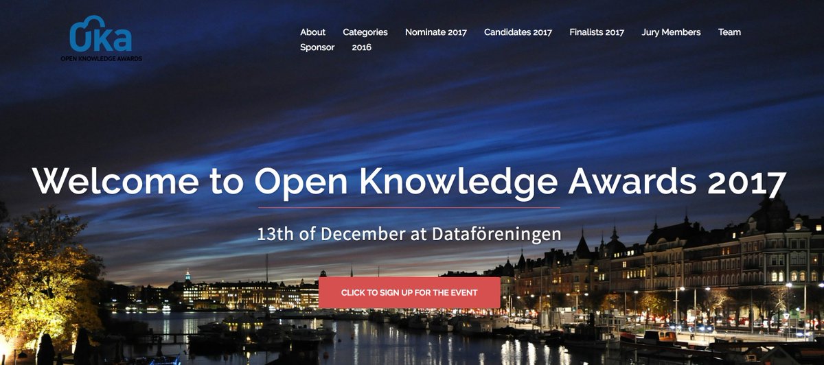 opengov_se's tweet image. Snart dags för Open Knowledge Awards 2017. Kul att se så många aktiva inom öppna data, fri kunskap och transparens i Sverige nu! #okawards #öppnadata