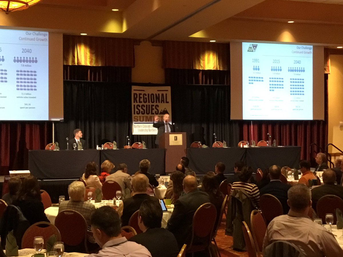 FCCOChamber's tweet image. CDOT Director Michael Lewis talking about population growth and impact on transportation. #NoCoIssues